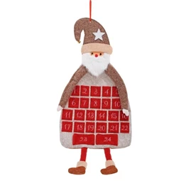Adventi naptár mikulás, akasztós 51x98x5 cm