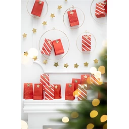 Adventi naptár tasakok, mix 8x18x6,5 cm