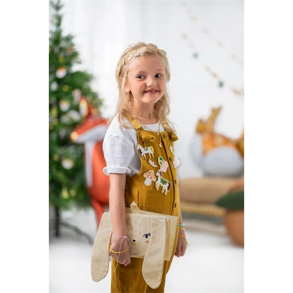 Adventi naptár töltelékkel - nyuszi szervező, mix 24x23,5 cm