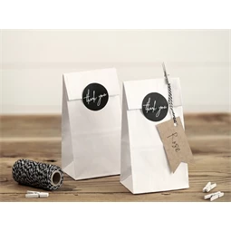 Ajándék tasak papír 8x18x6cm natúr S/6