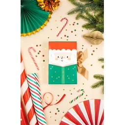 Ajándékdoboz mikulás 6x22,5x15 cm mix