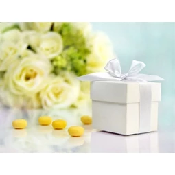 Ajándékdoboz papír fehér S/10