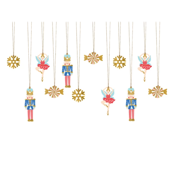 Ajándékkísérő diótörő, tündér, hópihe, vegyes S/12