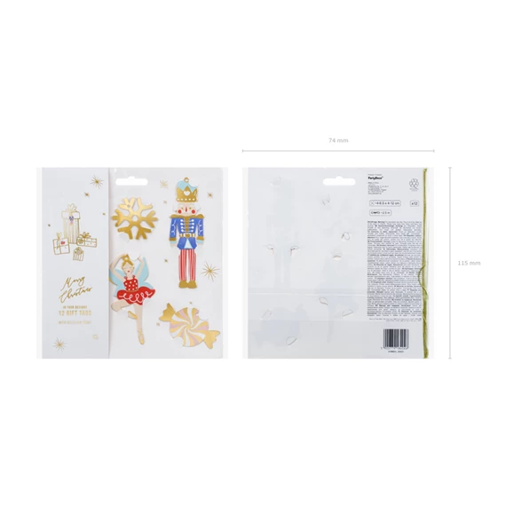 Ajándékkísérő diótörő, tündér, hópihe, vegyes S/12