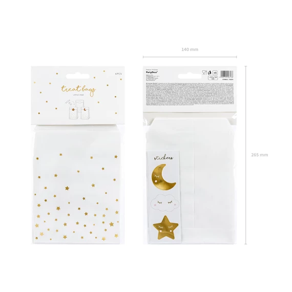 Ajándéktasak kis csillag 13x14 cm S/6