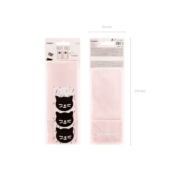 Ajándéktasak macska, 8x18x6 cm S/6