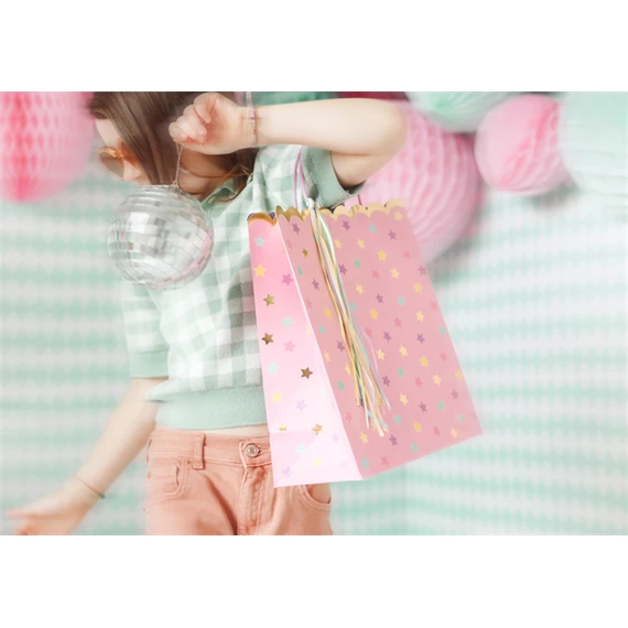 Ajándéktasakok csillagok, mix, 26x32x13 cm