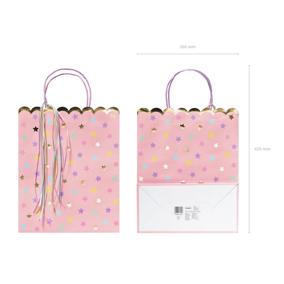 Ajándéktasakok csillagok, mix, 26x32x13 cm