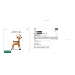 Álló fólia lufi rénszarvas 65 x 105 cm kevert színek