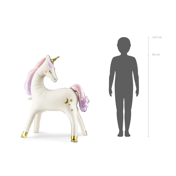 Álló fólia lufi unikornis 95x86 cm mix