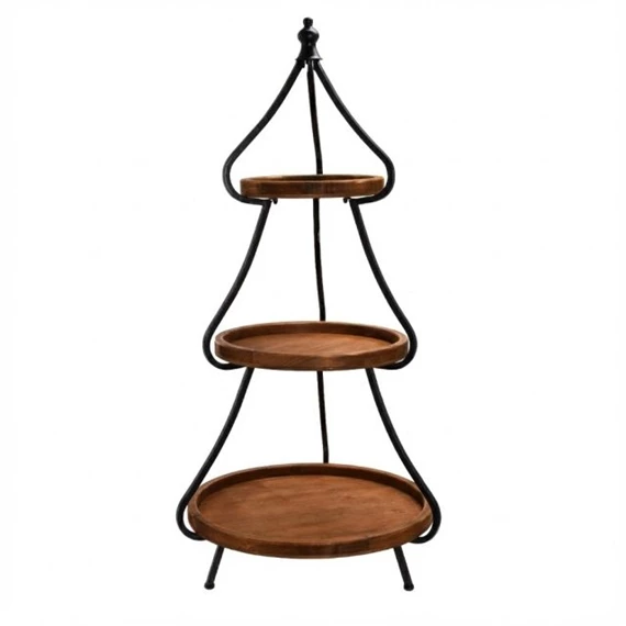Állvány fenyő forma, 3 polccal 52x113 cm