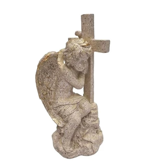 Angyal kereszttel 6x7x15 cm