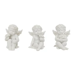 Angyal rózsával ülő 4,7x5x6,4 cm 3 féle