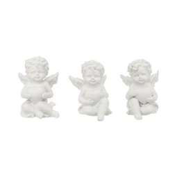 Angyal szívvel ülő 4,5x5,3x6,3 cm 3 féle
