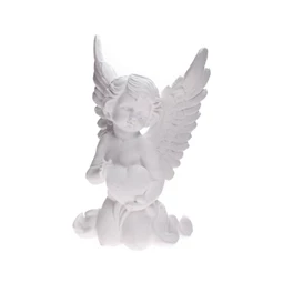 Angyal térdelő szívvel 10,5x7,5x16,5 cm