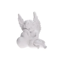 Angyal ülő szívvel 5x6x9 cm