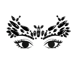 Arc dekoráció kristályok fekete 14,5x5,5 cm