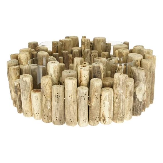 Asztaldísz kerek, mécsestartóval 31x11 cm