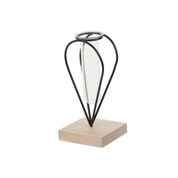 Asztali dekoráció kémcső vázával 7x14 cm