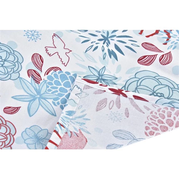 Asztali futó rénszarvasos, virágos 50x150x0,2 cm