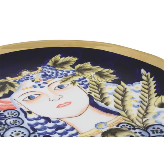 Asztali kínáló arc mintával 42x42x4 cm