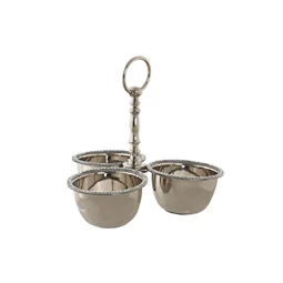 Asztali kínáló krómozott 24x24x18 cm