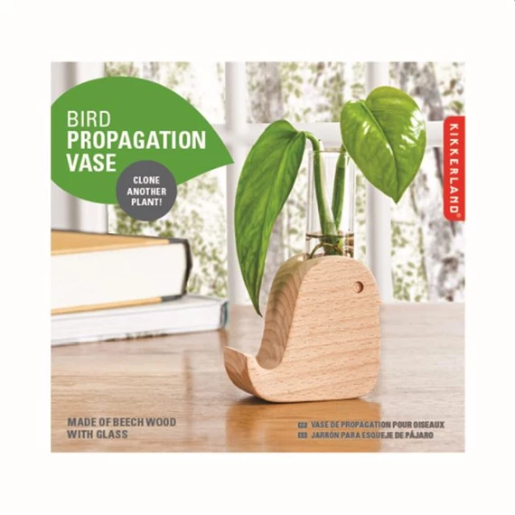 Asztali telefon és virágtartó, madár