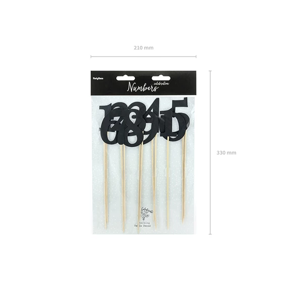 Asztalszámok fekete 24-26 cm S/11
