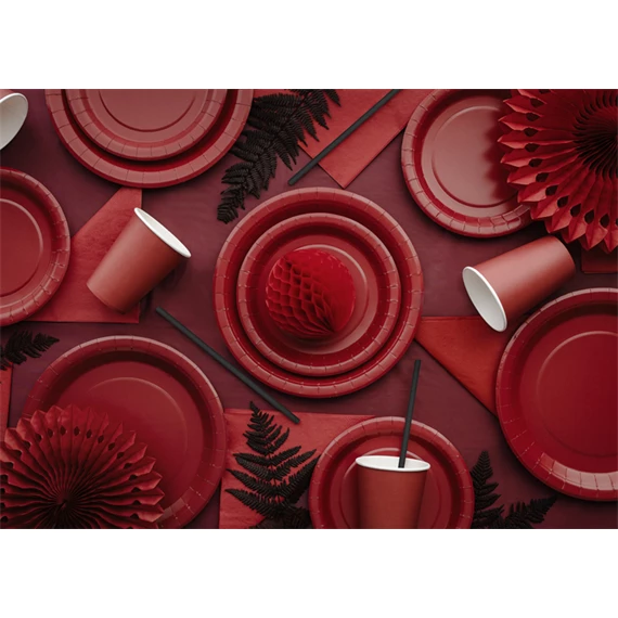 Asztalterítő 137x183 cm sötétvörös