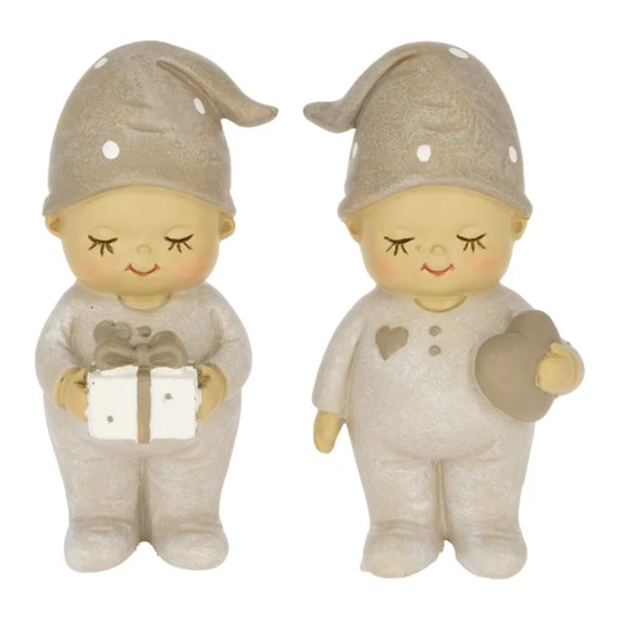 Baba szívvel, ajándékkal álló 4x4,5x10,5 cm 2 féle