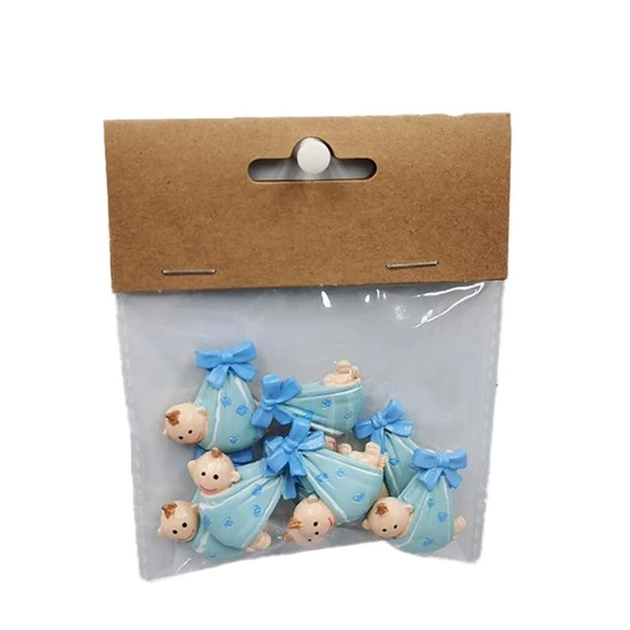 Baba takaróban, masnival öntapadós 2,9x2,9x0,8 cm S/6