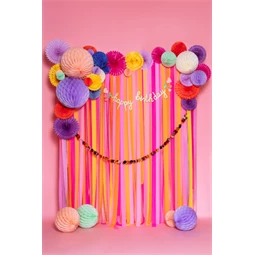 Banner happy birthday mix 100x18 cm