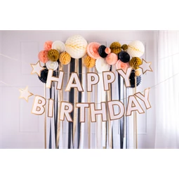 Banner happy birthday mix 220x14,5 cm