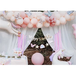 Banner happy birthday unikornisok 230x17,5 cm mix