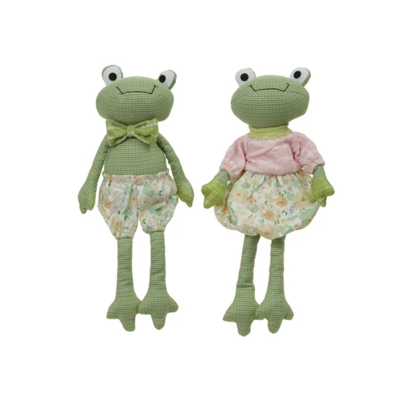 Béka fiú, lány lógólábú 15x10x39 cm 2 féle