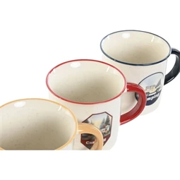 Bögre kemping 340 ml 12,5x9x9 cm 4 féle