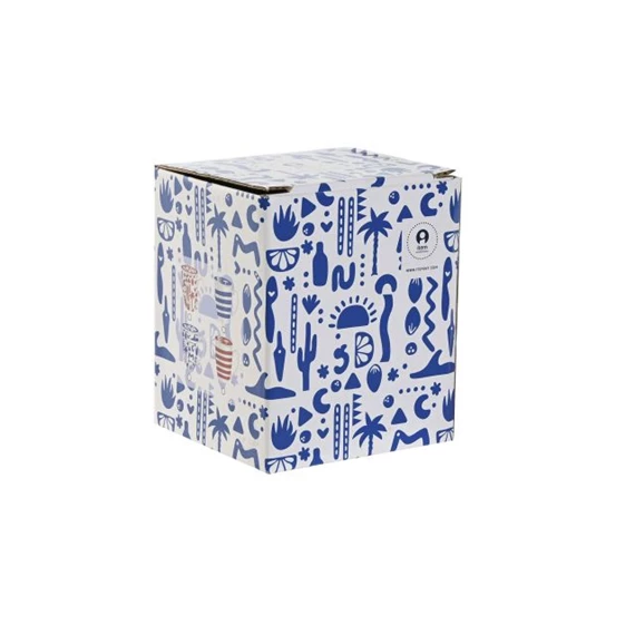 Bögre mintás 380 ml 12x9x11 cm 4 féle