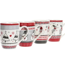 Bögre 12x8x10,5 cm 4 féle 340 ml