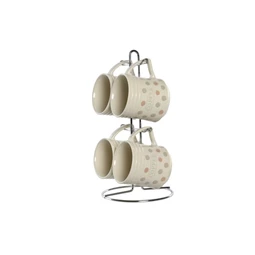 Bögre szett 12x8,5x9,5 cm S/4 300 ml