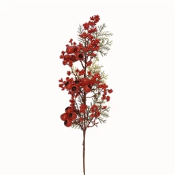 Branch with berry leaf 68 cm 