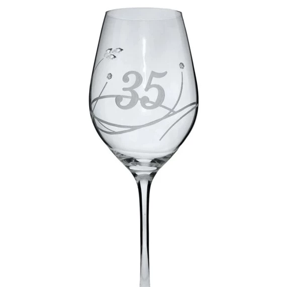 Boros pohár Swarovski kristállyal 360 ml 22,5x8 cm