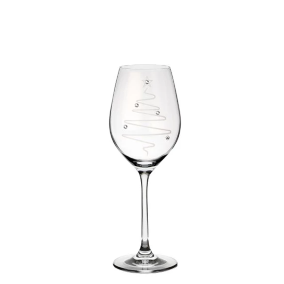 Boros pohár Swarovski kristállyal 360 ml 22,5x8 cm