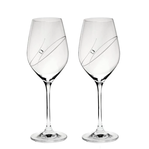 Boros pohár Swarovski kristállyal 360 ml 22,5x8 cm S/2