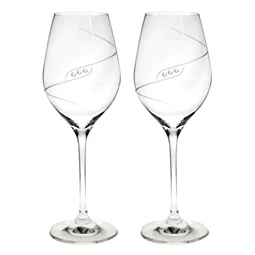 Boros pohár Swarovski kristállyal 360 ml 22,5x8 cm S/2