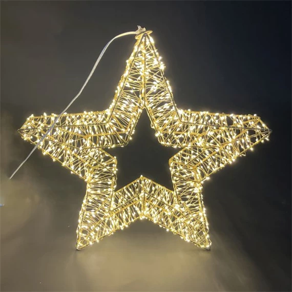 Csillag 1200 micro LED-es, melegfehér, kültéri/beltéri, IP44, 40 cm