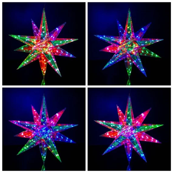 Csillag irizáló, LED-es 40 cm