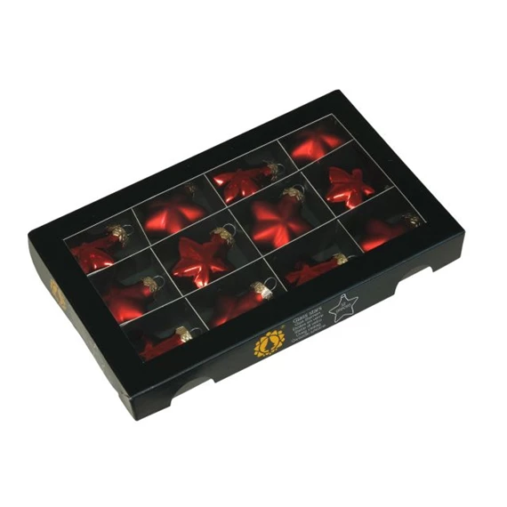 Csillag 4 cm red combi S/12
