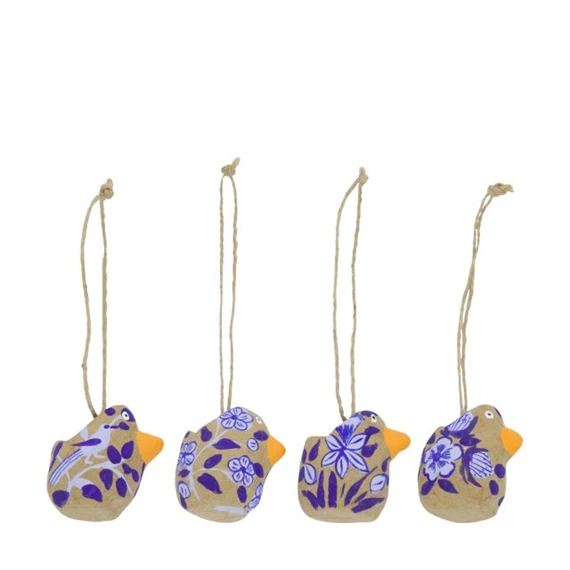 Csirke festett mintával, akasztós 5x4x5 cm 4féle