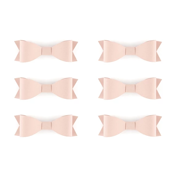 Csokornyakkendő papír 8x2,6 cm púder S/6