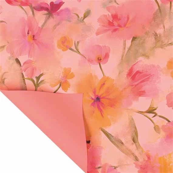 Csomagoló fólia virág mintával 0,8x20 m